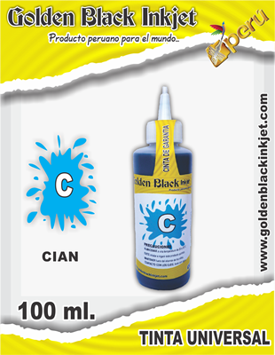 Aplicador 100ml de Tinta CIAN para Sistema Continuo HP, Canon, Brother